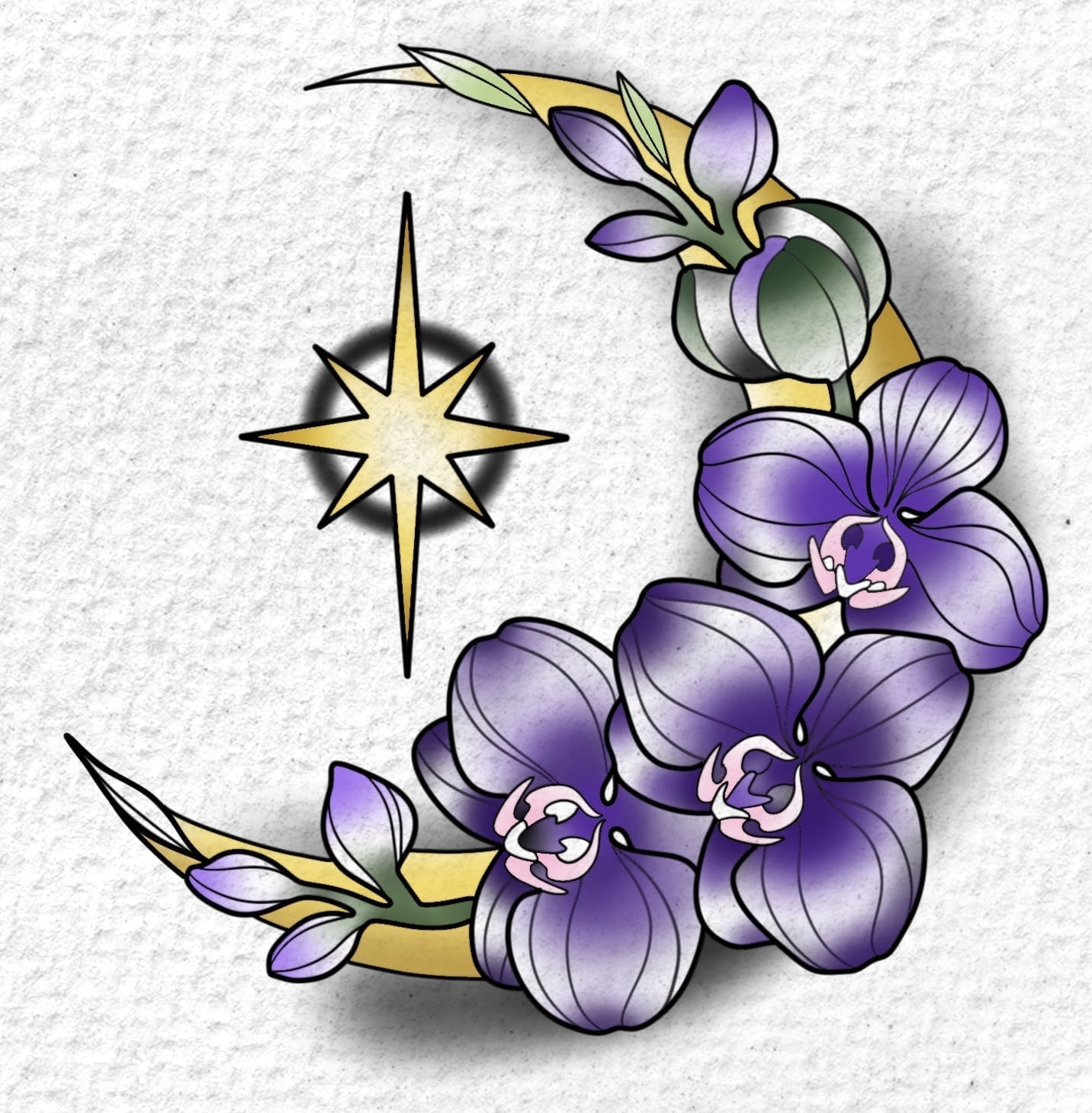 Orchid Crescent Moon