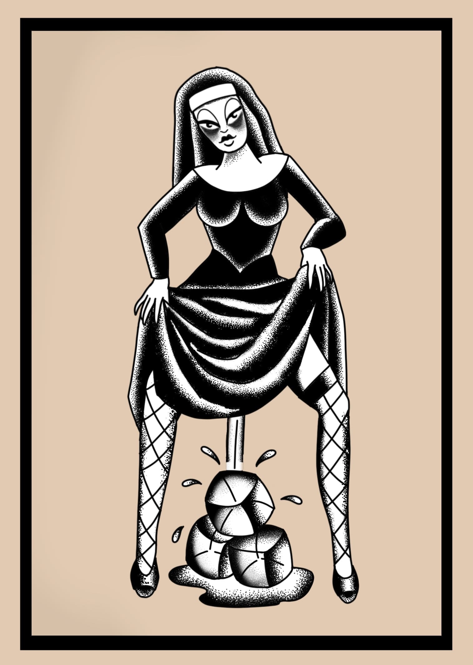 Pinup Nun (F*Ck Ice Nun)