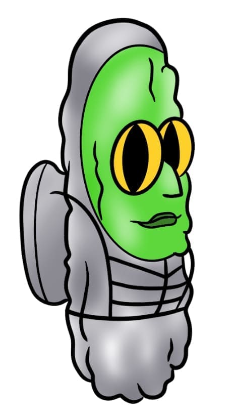 David Bowie Pickle 3 - The Man Who Fell To Earth flash tattoo design by Portland Pickles Tattoos at Anatomy Tattoo in Portland, Oregon