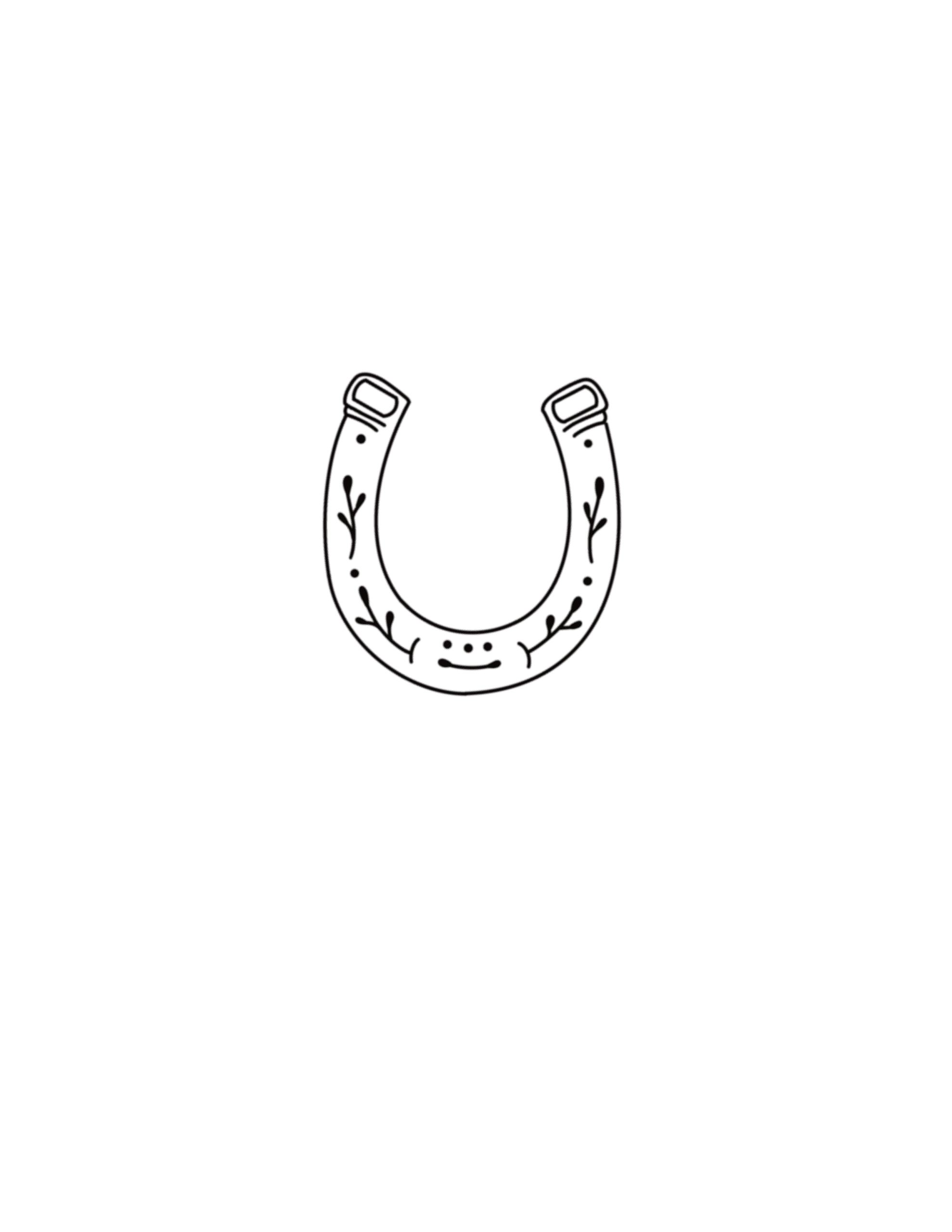 Good Luck Horseshoe flash tattoo design by Lindsay Swing at Anatomy Tattoo in Portland, Oregon