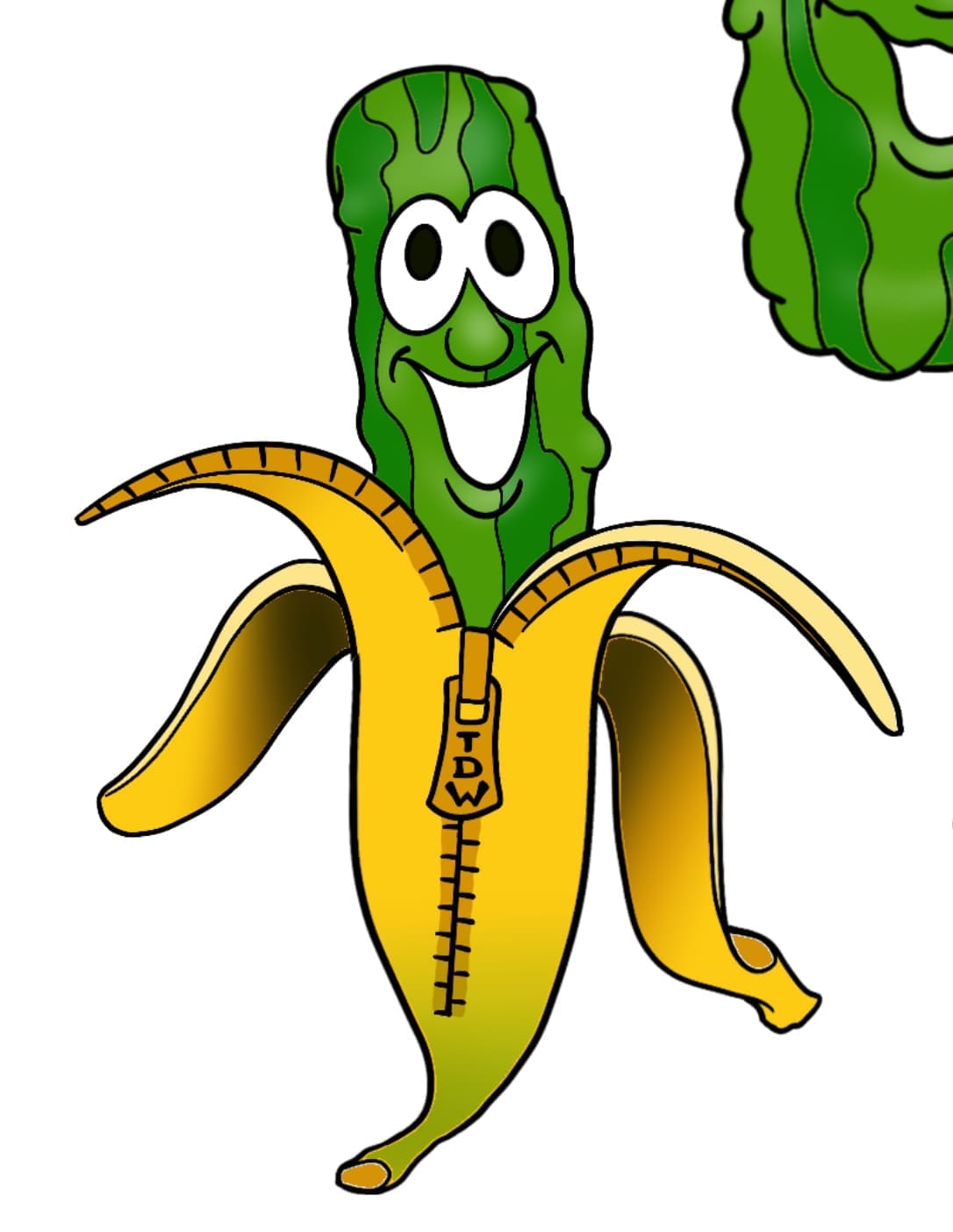 Kpw Banana Dillon flash tattoo design by Portland Pickles Tattoos at Anatomy Tattoo in Portland, Oregon