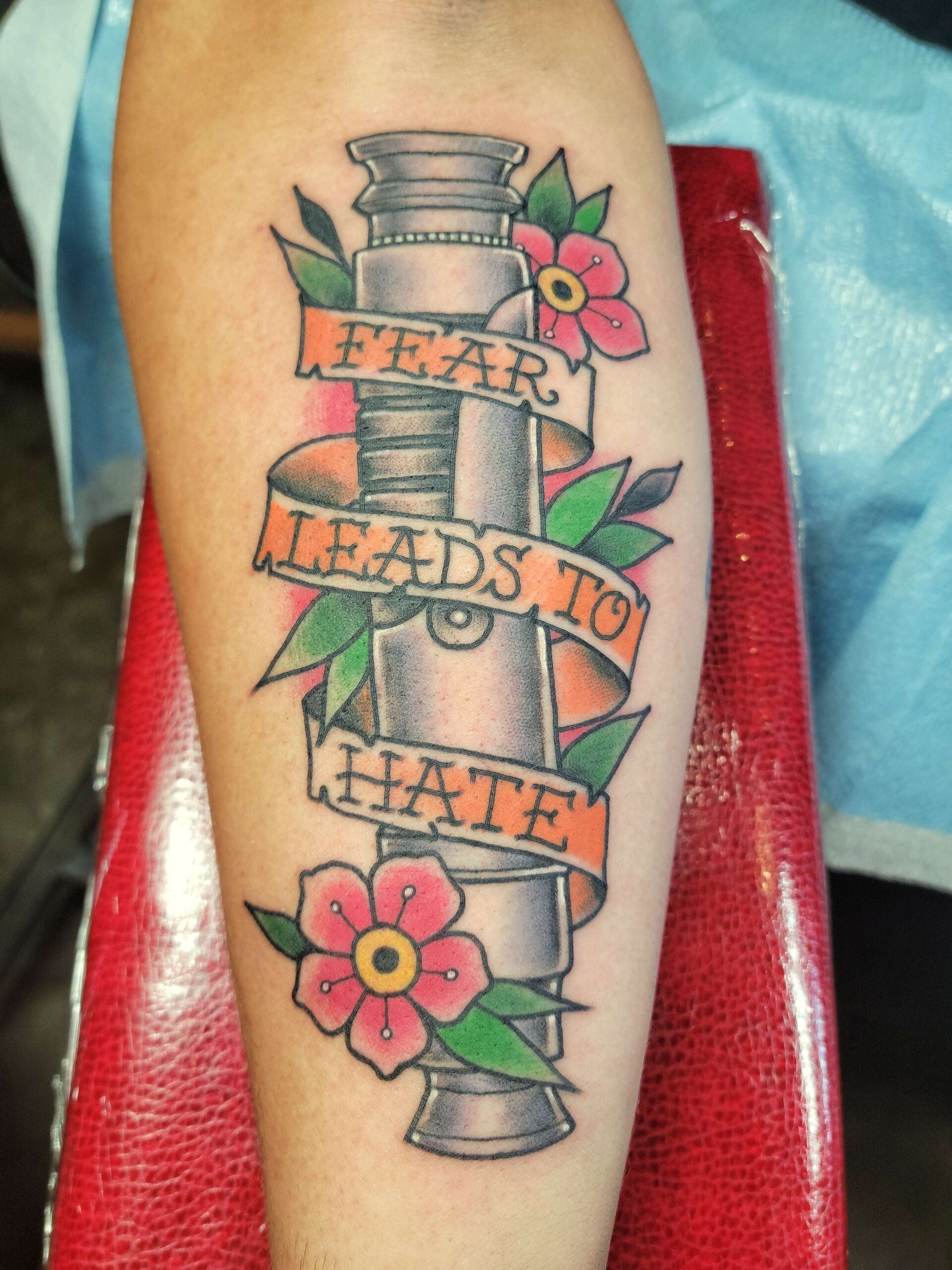 Star Wars "fear leads to hate" tattoo