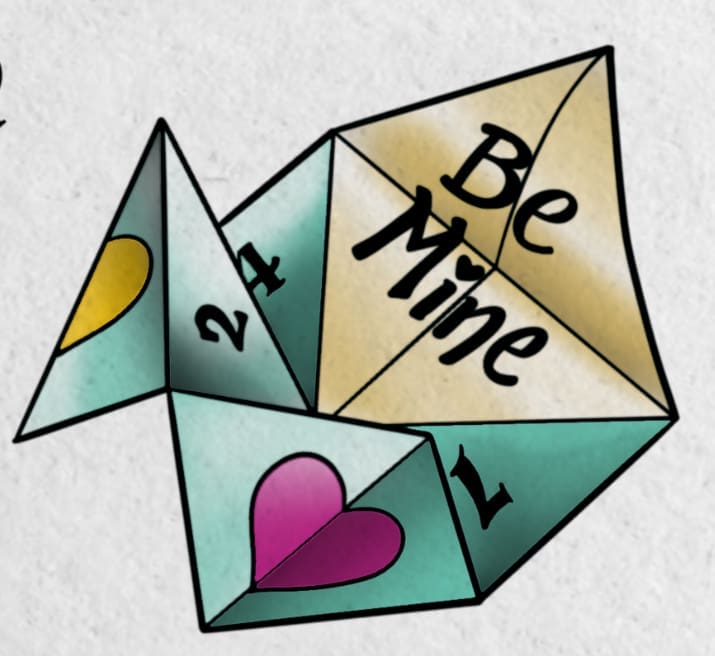 Folded Fortune Teller flash tattoo design by Agnes Hamilton at Anatomy Tattoo in Portland, Oregon