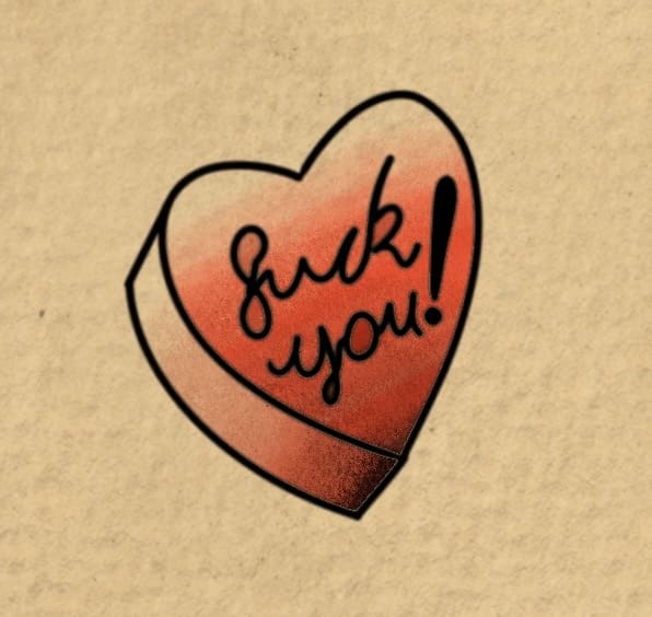 Fuck You Candy Heart