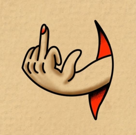 Middle Finger Skin Slit