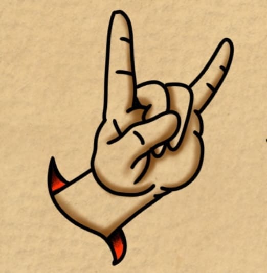 Rock Horns Spider Thwip Hand Skin Slit Pair Slit
