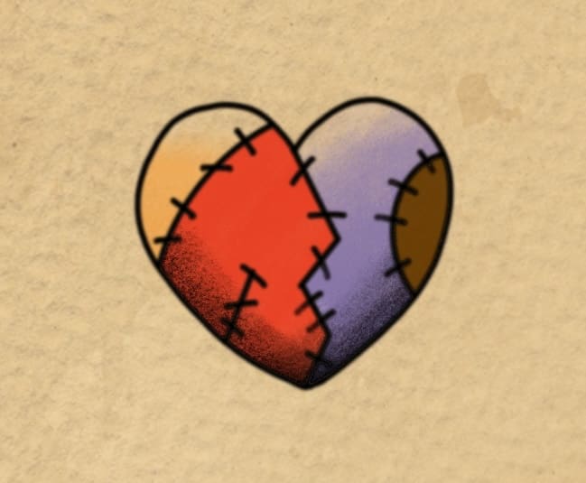 Stitched Valentines Heart