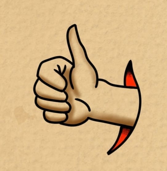 Thumbs Up Skin Slit